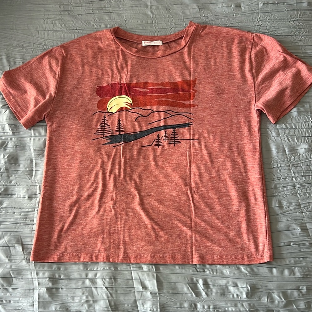 Women’s Small Salmon Pink Romwe Short Sleeve Oversized T-shirt